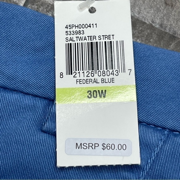 NWT IZOD Saltwater Stretch Chino Short size 30 - Picture 3 of 10